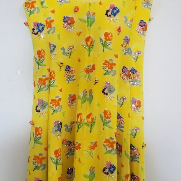 1996 GIANNI VERSACE vintage yellow dress - Picture 9 of 13